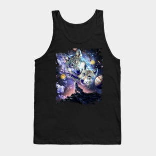 Cosmic Space Wolf Tank Top